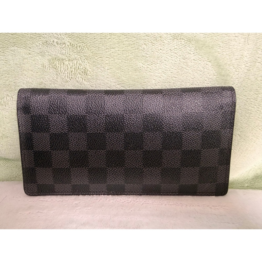Louis Vuitton Brazza Wallet Damier Graphite Canvas Long Bifold TA0159 France